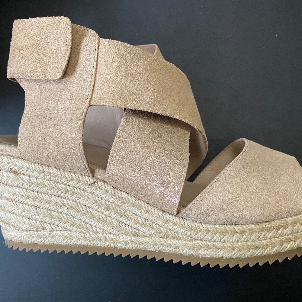 Eileen Fisher Espadrille Wedge Sandal Size 9